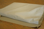 White Fine Mesh sewn as non slip lining for canvas boat cover