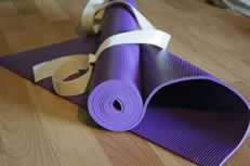Asana Purple Non Slip Yoga Mat with carry Strap